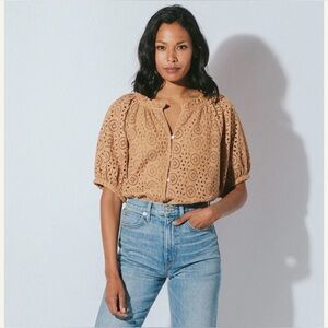 Cleobella brown/tan short sleeve top
